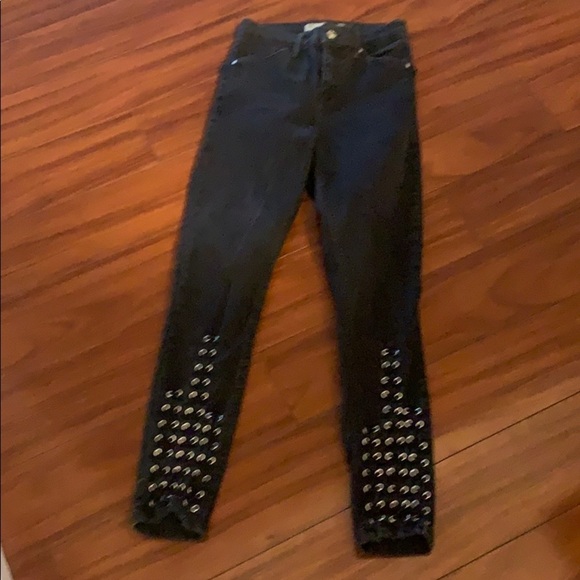 - TOPSHOP Moto Jamie eyelet lace leg High rise Jeans! Mob jeans goth - Picture 3 of 8